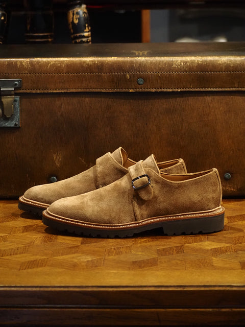 Single Monkstrap Shoes by SANDERS Snuff Suede