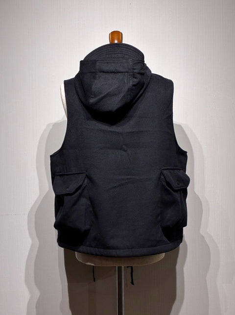 Field Vest Fake Melton BLACK
