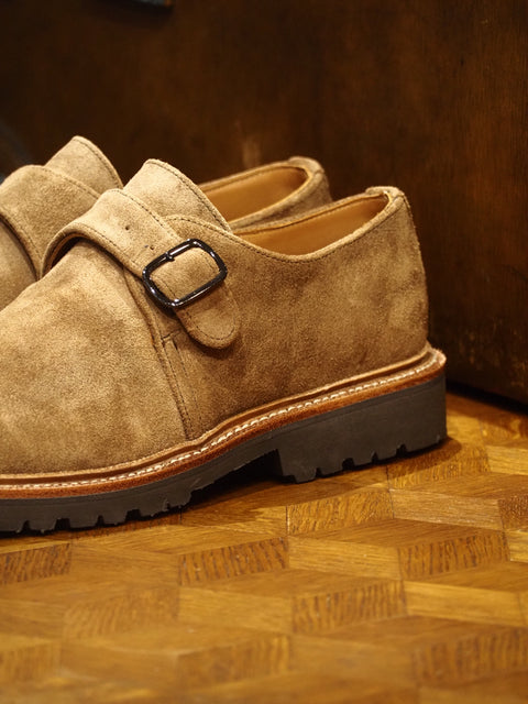 Single Monkstrap Shoes by SANDERS Snuff Suede