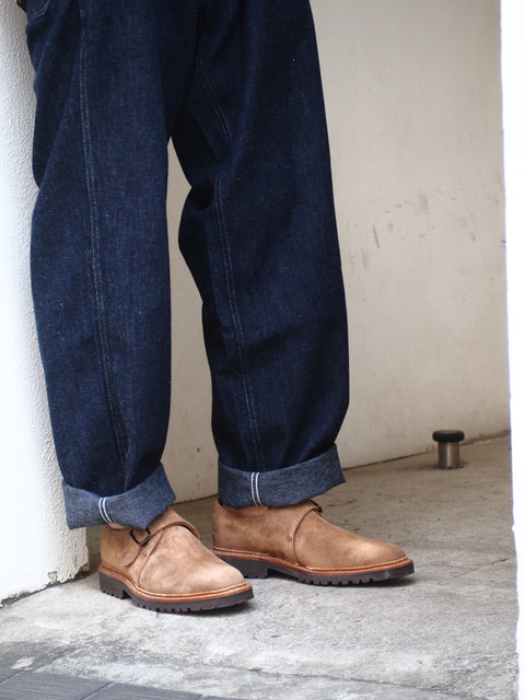 Single Monkstrap Shoes by SANDERS Snuff Suede