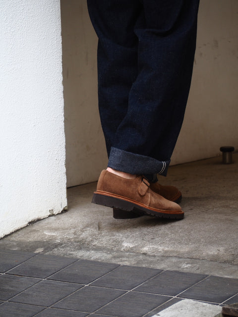 Single Monkstrap Shoes by SANDERS Snuff Suede