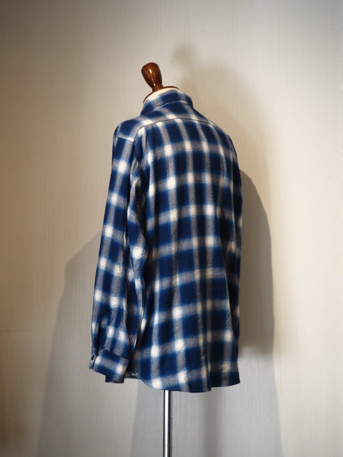 Half ZIP Work Shirt Ombre Plaid blue