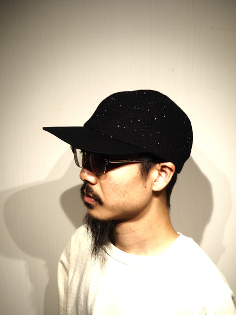 GUIDE CAP HARRIS TWEED / TWILL BLACK