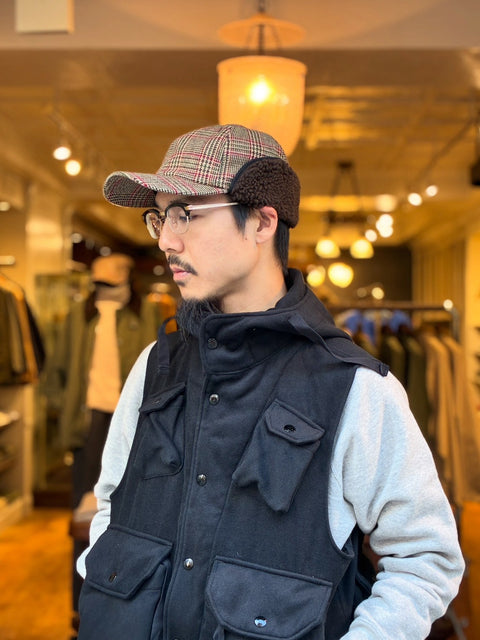 Field Vest Fake Melton BLACK